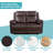 Semi Pu Synthetic Leather Recliner Loveseat Sofa-1150433856