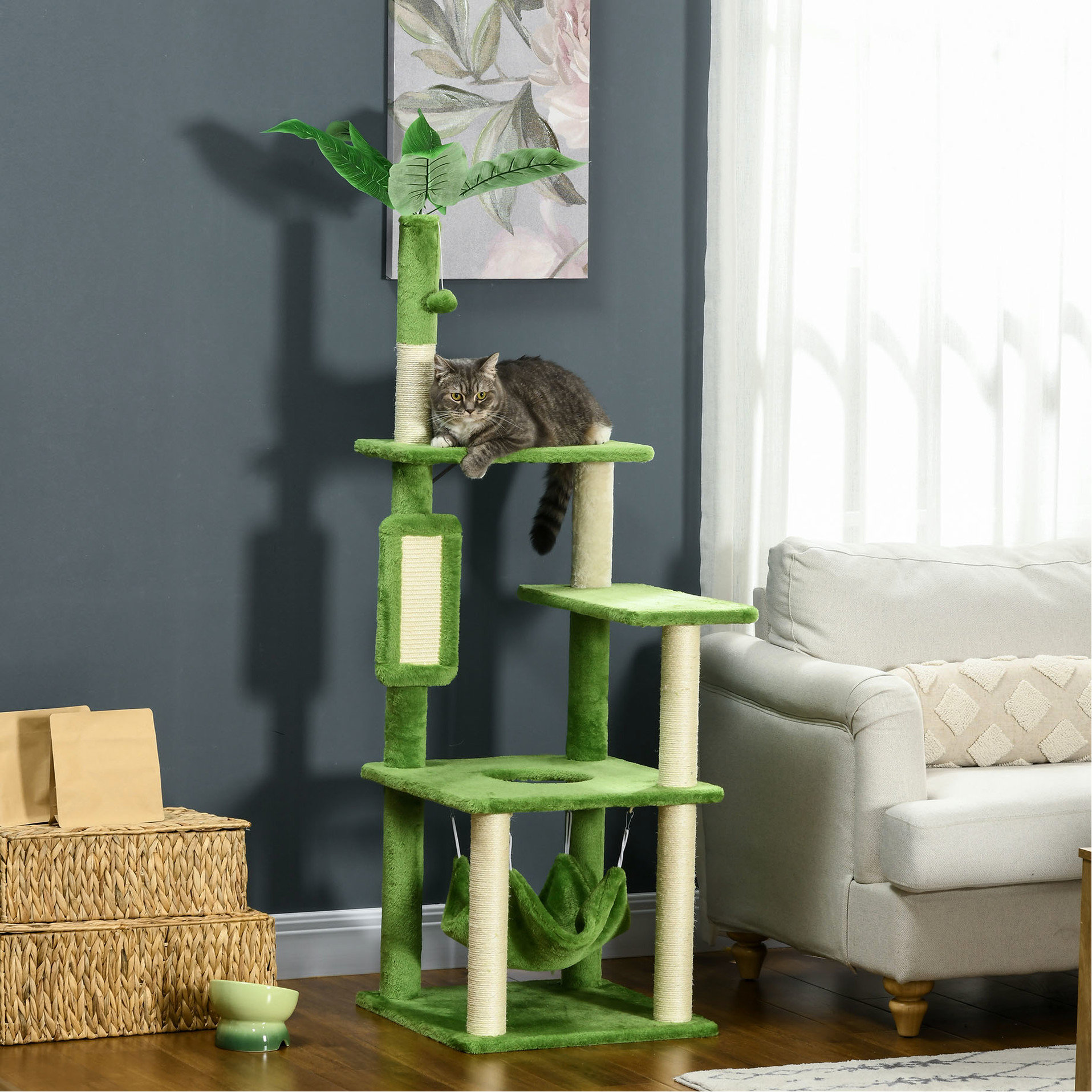 Curated visual reference: Fresh Look at George Oliver 56 Cat Relaxation Tree For Indoor Cats Has