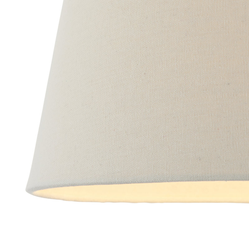 Orpington Fabric Drum Lamp Shade, 20.5cm H x 31cm W x 31cm D, Ivory