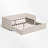 Upholstered Extendable Daybed With Trundle And Drawers-747517455