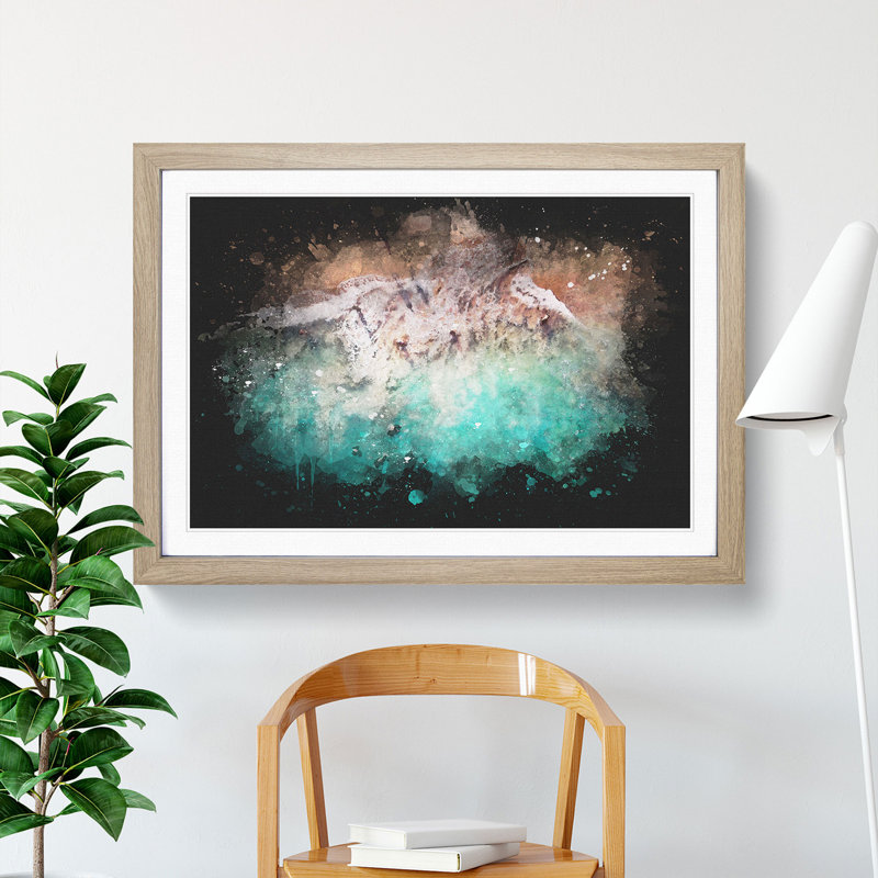 Bias Tugel Beach in Bali - Picture Frame Graphic Art, 48cm H x 65cm W x 2cm D, Oak