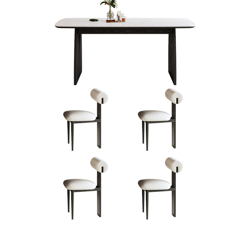 New style simple dining table and chair set, 29.52"H x 70.86"L x 31.49"W
