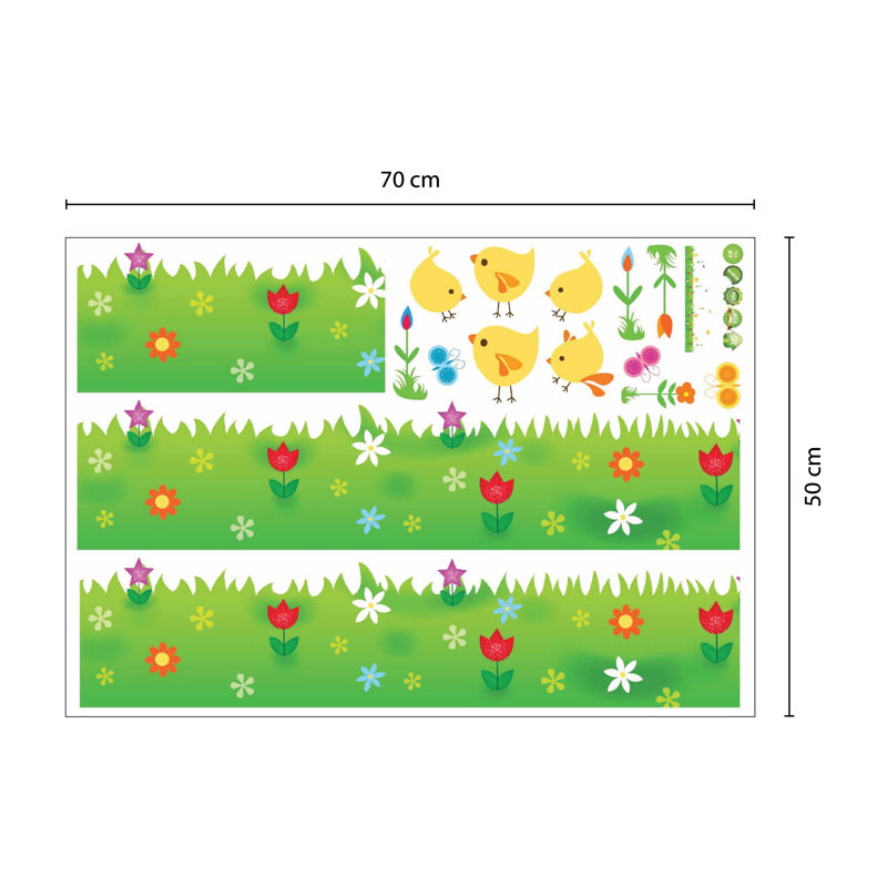 Little Chick Grass Kids Wall Sticker