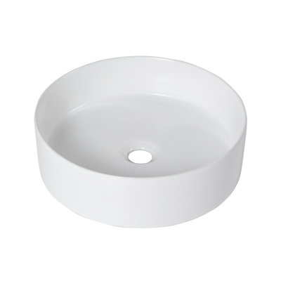 Modern Ceramic Bathroom Sink, Gloss White Art Basin For Stylish Homes