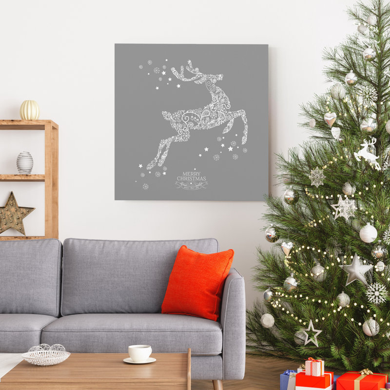 Renne II-impression d’art graphique sur toile tendue, H 10 po x l 10 po x P 1,5 po