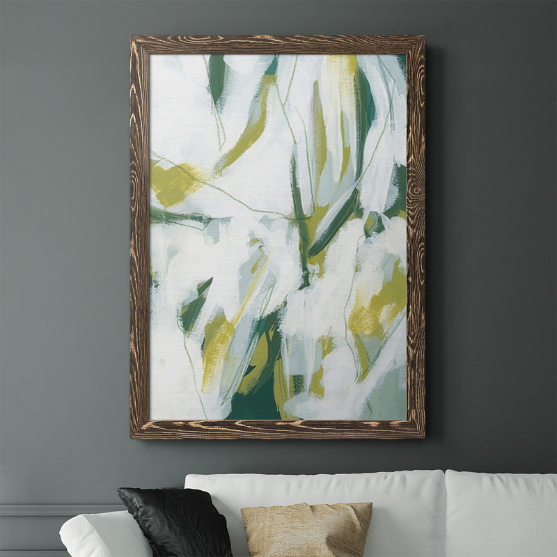 Bertello Emerald Ice I, reproduction d'art sur toile, H 37,5 po x l 27,5 po x P 1 po, Cadre noyer