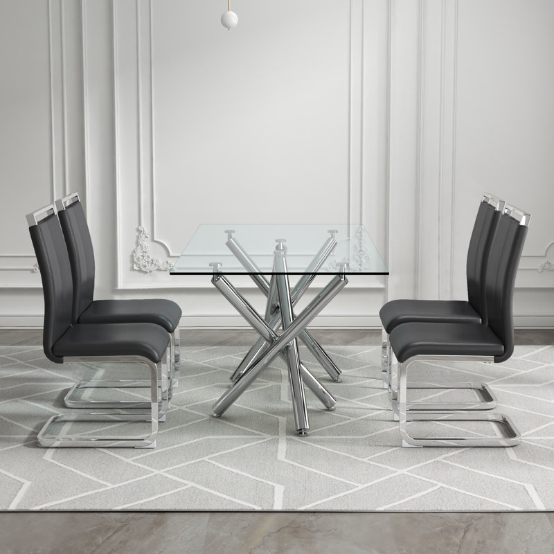 Ensemble repas pour 4 personnes Ceolia, Noir