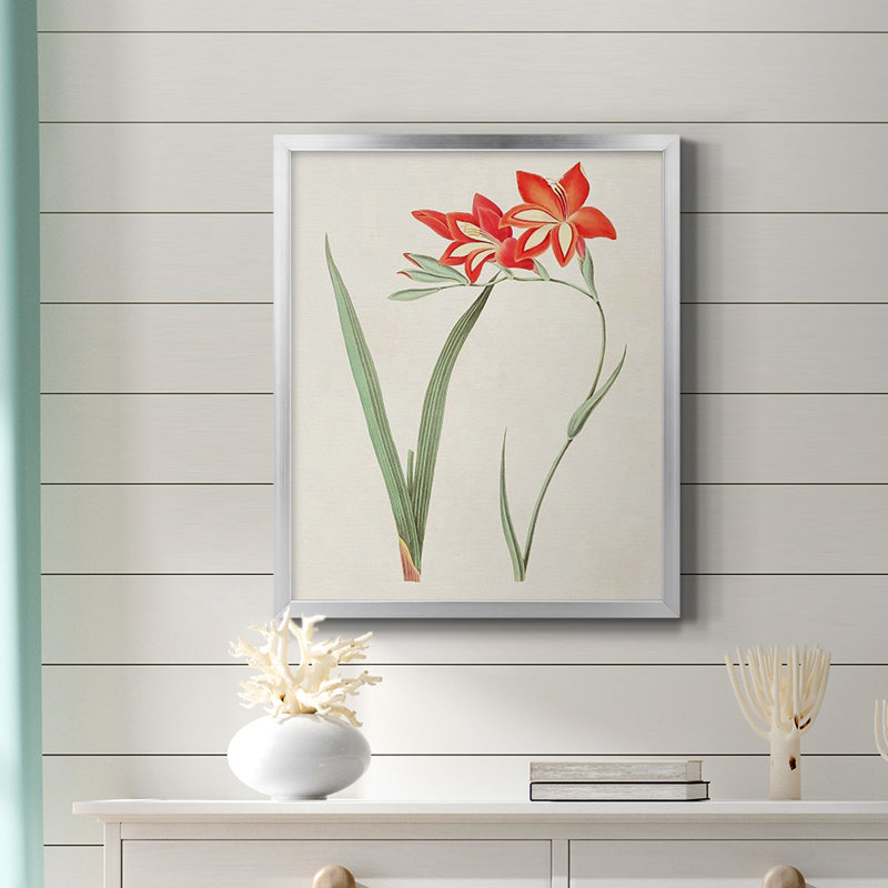 «Flowers of the Seasons IV», toile encadrée de qualité supérieure - prête à être accrochée, Argent, H 24 po x l 20 po