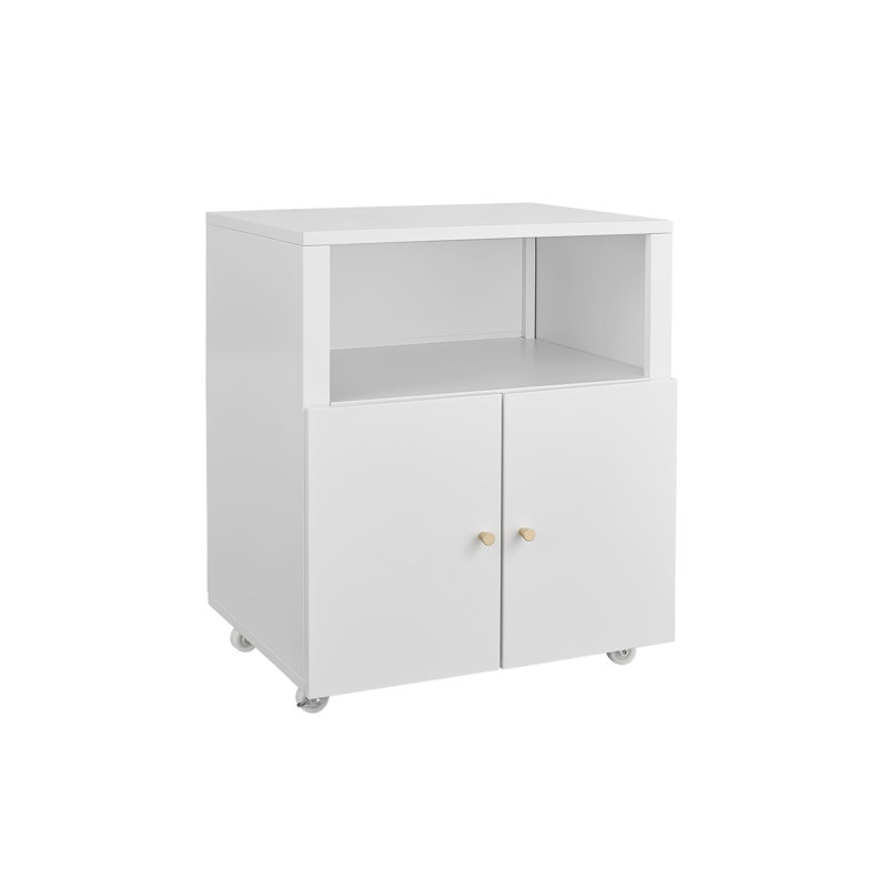 Armoire pour imprimantes en métal robuste - unité de rangement pour classeur de bureau avec 2 portes - organisateur de dossiers sous le bureau pour le bureau personnel - noir