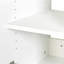 Armoire de rangement murale empilable, P 15,75 po x l 35,43 po x H 19,69 po, blanc