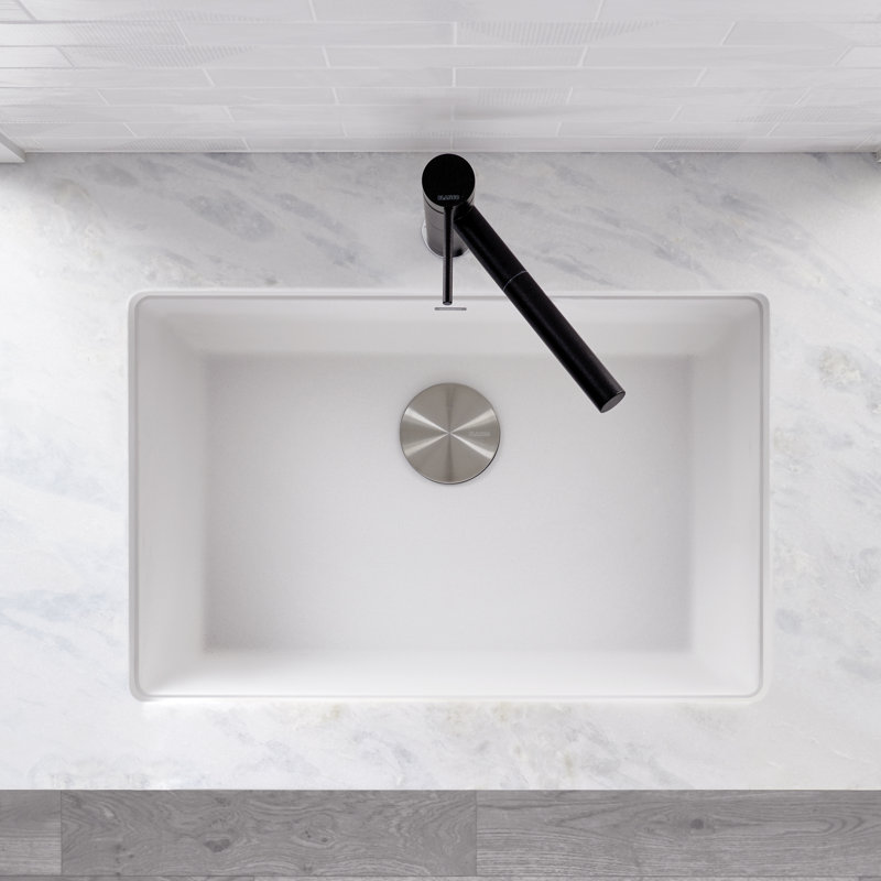 Precis SILGRANIT 27" L x 17.75" W Undermount Kitchen Sink, White