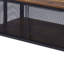  Table basse de 41 po avec cadre en bois et métal brun et noir - industriel-129731499-129731500