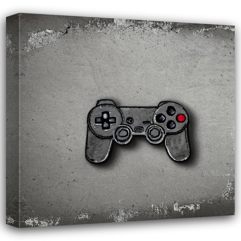 «Video Game Controllor 167» par Stephen Chambers, impression sur toile tendue, H 15 po x l 15 po x P 1,5 po
