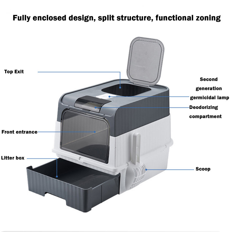 Plastic Self-Cleaning Litter Box