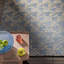 Houndstooth Area Rug in Washed Blue/Beige-1139964375
