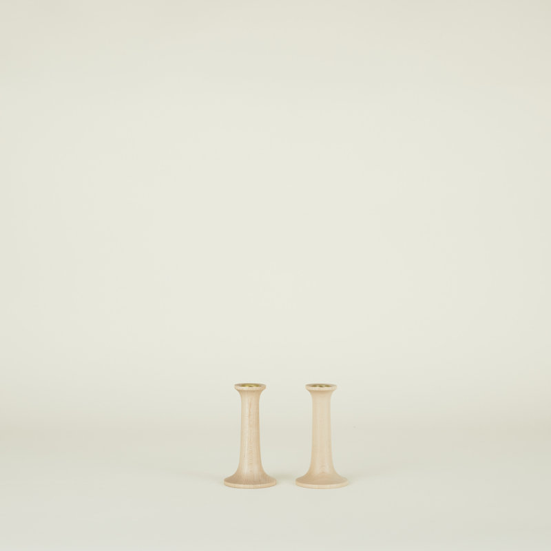Bougeoir de table en bois massif, Érable, H 5,5 po x l 3,5 po x P 3,5 po