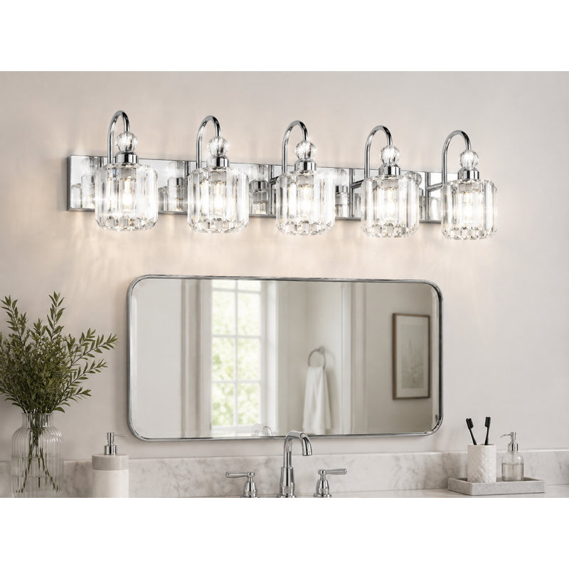 LED Crystal Bathroom Vanity Lights 5-Lights