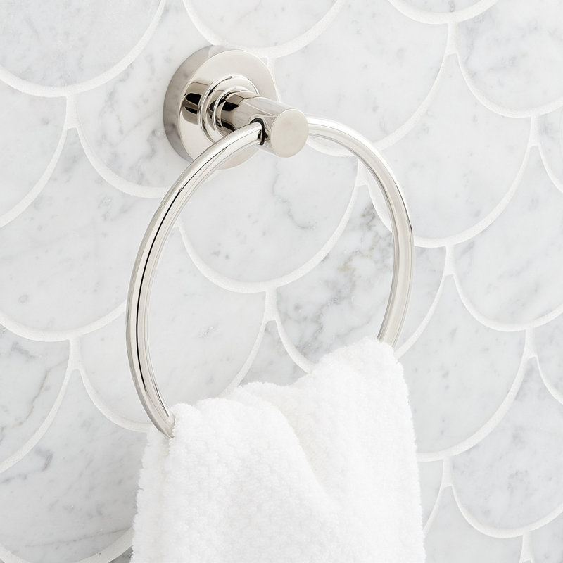 Lexia 6-5/16" Wall Mounted Towel Ring, Polished Nickel