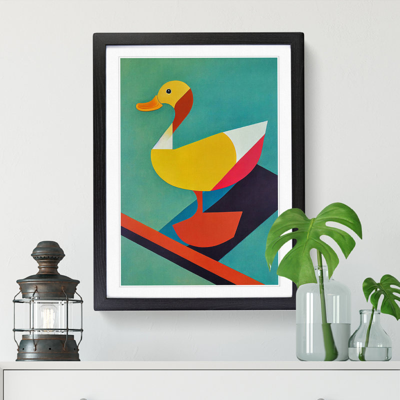Duck Painting Vol.2 - Picture Frame Print, Black, 64cm H x 46cm W x 2cm D