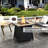 28 - Inch Square Propane Gas Fire Pit Table 40,000 Auto Ignition, Grey + Iron, Metal Frame, Tile Surface, Ambient Display-505331273-505331270