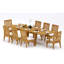 10 Seats 11 Pcs Grade-A Teak Wood Dining Set: 122" Atnas Double Extension Rectangle Table And 10 Caranas Chairs (2 Arm & 8 Armless Chairs) #11Ca2802-1093306181