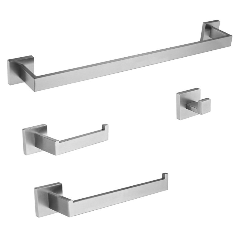Ensemble de quincaillerie de salle de bain 4 pièces, Chrome
