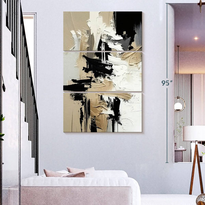 Avery texturé abstrait II, H 74 po x l 48 po