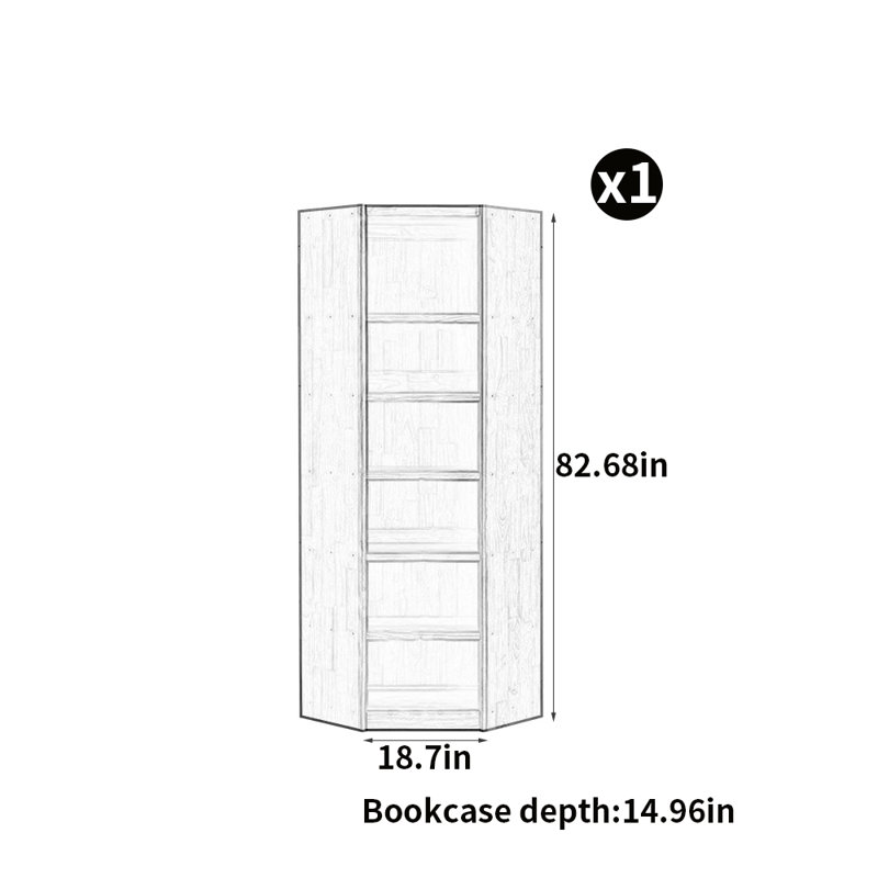 Bibliothèque d'angle de style chinois