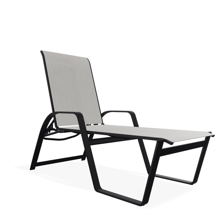 Holna Outdoor Rust-Resistant Metal Chaise Lounge
