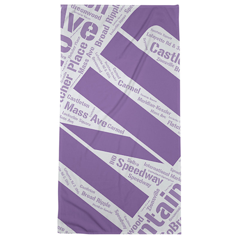 Bath Towel, Purple, Poly/Cotton, Indianapolis