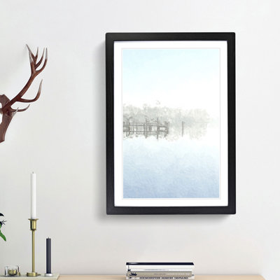 Trees Reflecting in a Lake in North Carolina - Framed Print