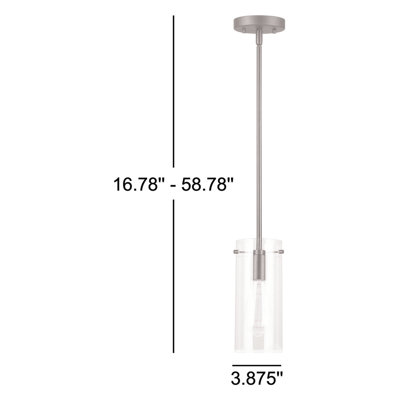 Luminaire suspendu cylindrique à 1 lumière Omak