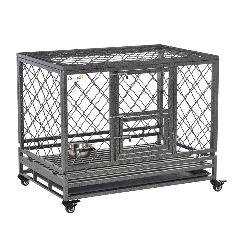 Parc pour chien avec cage verrouillable Pawhut