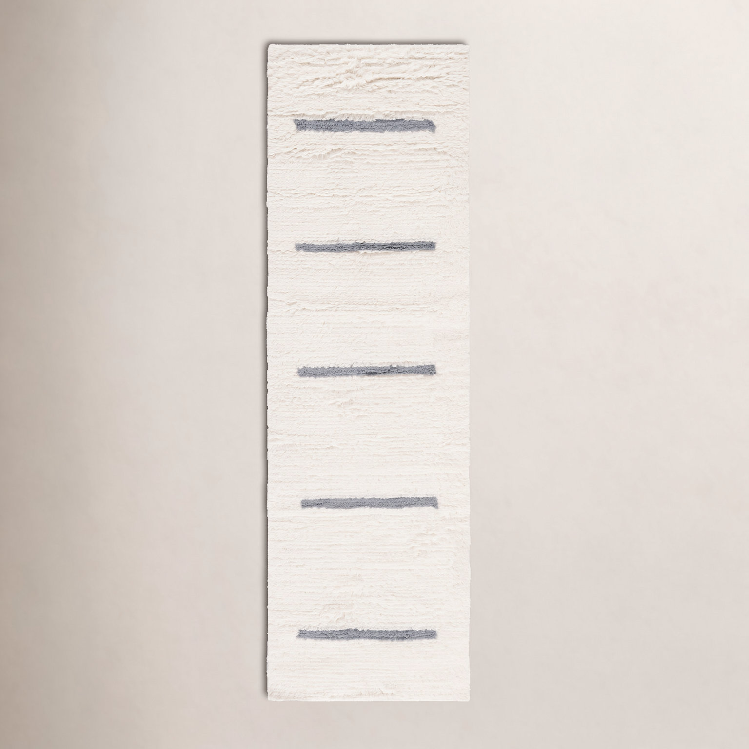 Mayer Handmade Wool Ivory/Gray Rug, Runner 2'3" x 8'