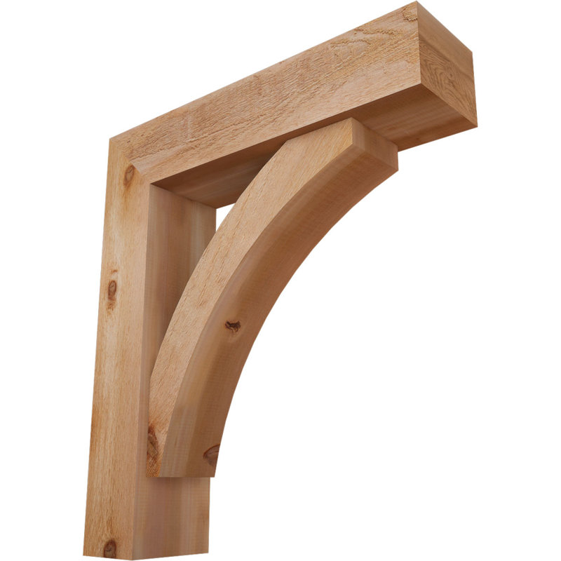 Support de bloc Thorton avec entretoise décalée, 36 x 32, Cèdre rouge occidental de l 8 po (scié brut)