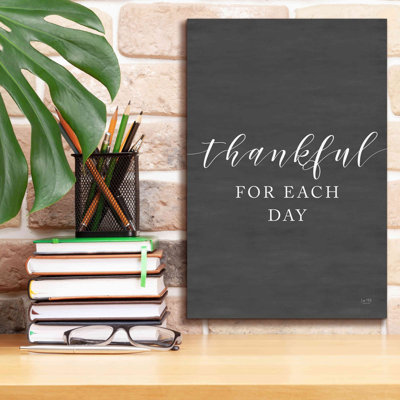 «Thankful for Chaque Jour» par Lux + Me Designs, estampe numérique sur toile