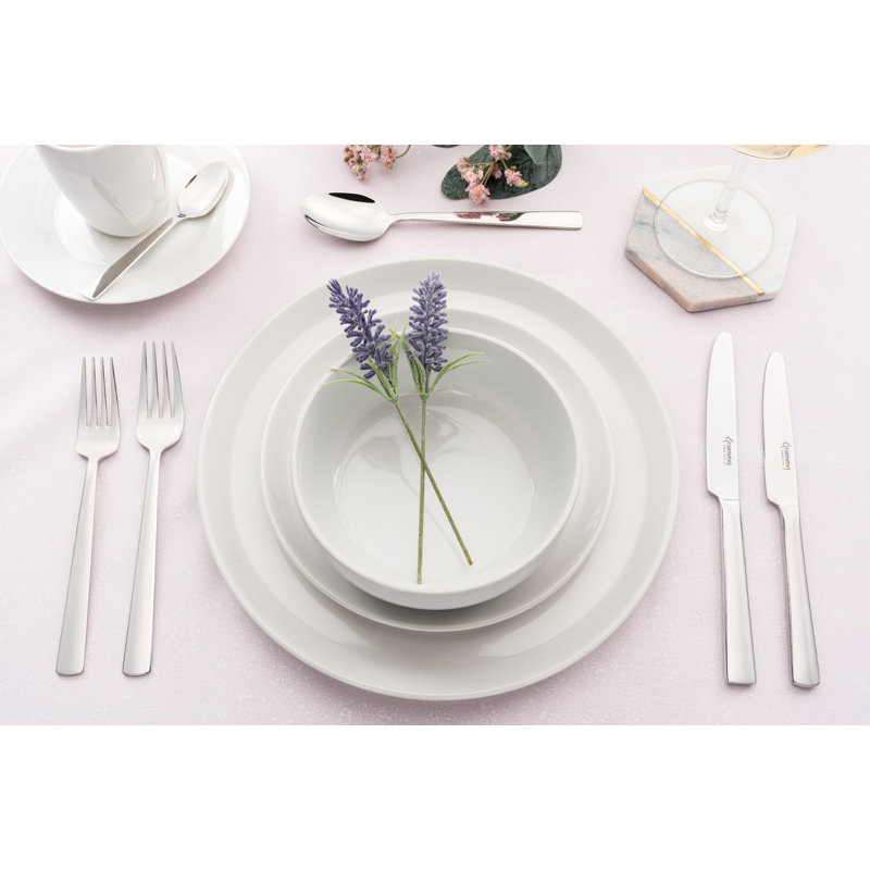 Grunwerg Cutlery 24 Piece, Westminster Pattern, 18/10 Stainless Steel Cutlery Set, Service for 6
