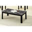 Table traditionnelle 3 pièces, tables de bout rectangulaires et carrées, dessus en faux marbre, agencement de couleurs grises, plaquette d'assemblage pratique, attrait en bois, processus rapide