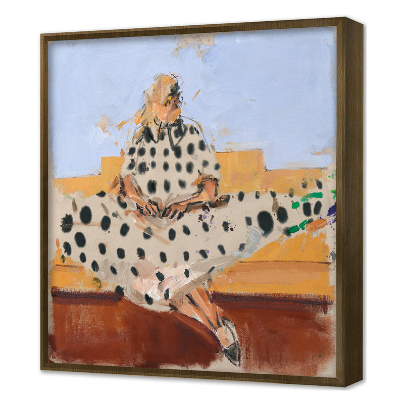 Polka Dot Print by Ngo, PC, Gold Single Picture Framed, 35'' H x 30'' W