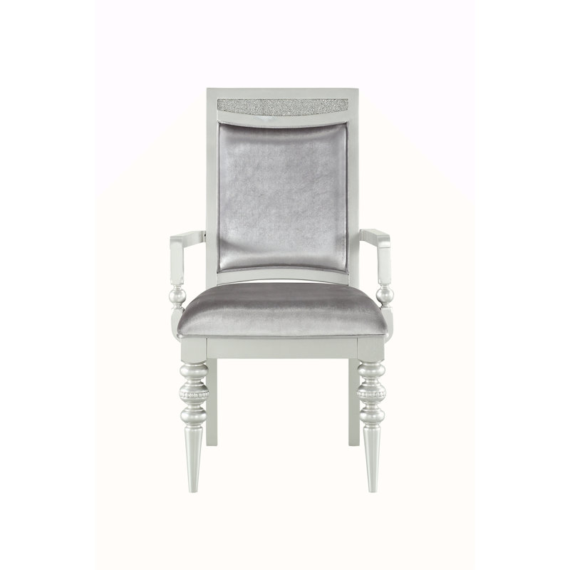 Fauteuil en tissu et finition platine Maverick