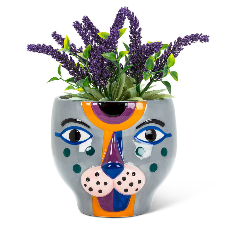 Pot de fleurs statue en ciment