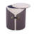 Latitude Run® Two-Toned Vanity Stool Ottoman with Storage