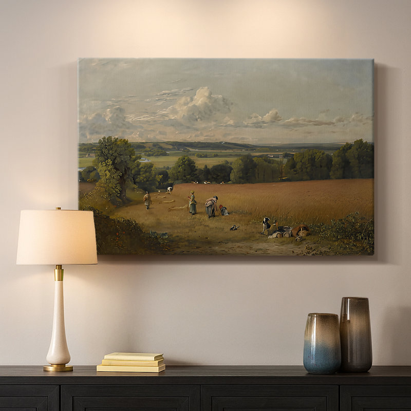 A Wheatfield-John Constable-Gallery, toile tendue-1816, 18 x 27