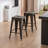 Counter Stool with Metal Frame, Backless Stackable Bar Stool-1844377921