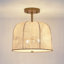 Plafonnier semi-encastré à 2 lampes en tissu