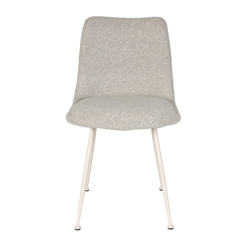 Fijs Upholstered Dining Chair, Off White, Light Gray
