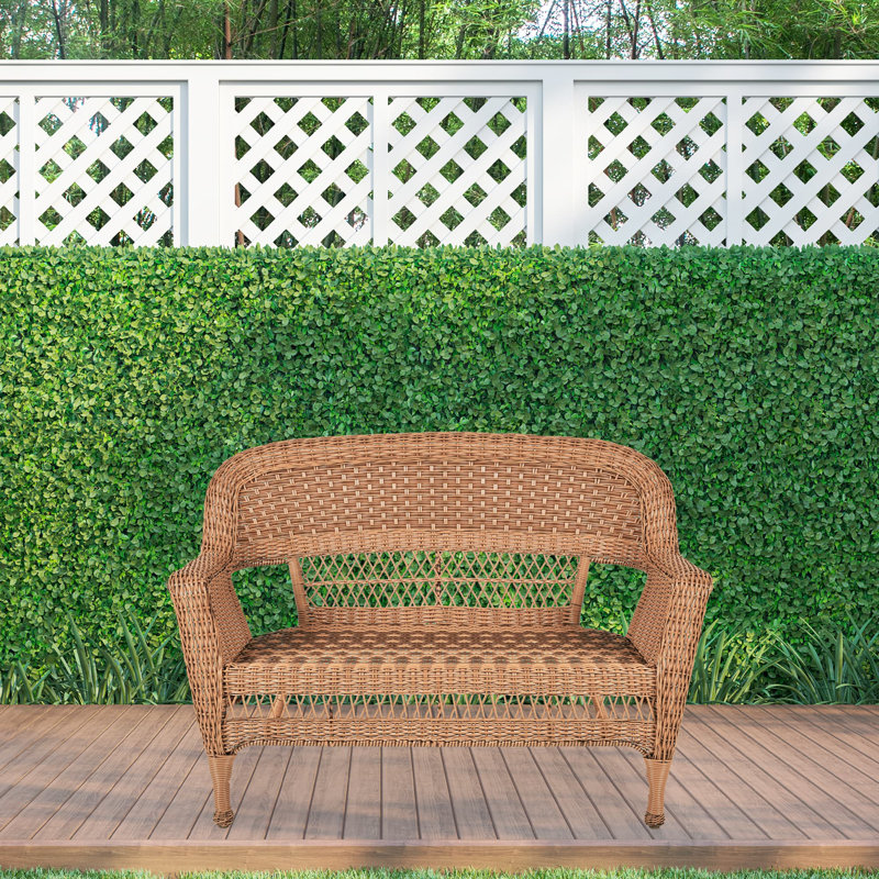Karan 52'' Wide Metal Loveseat, Honey