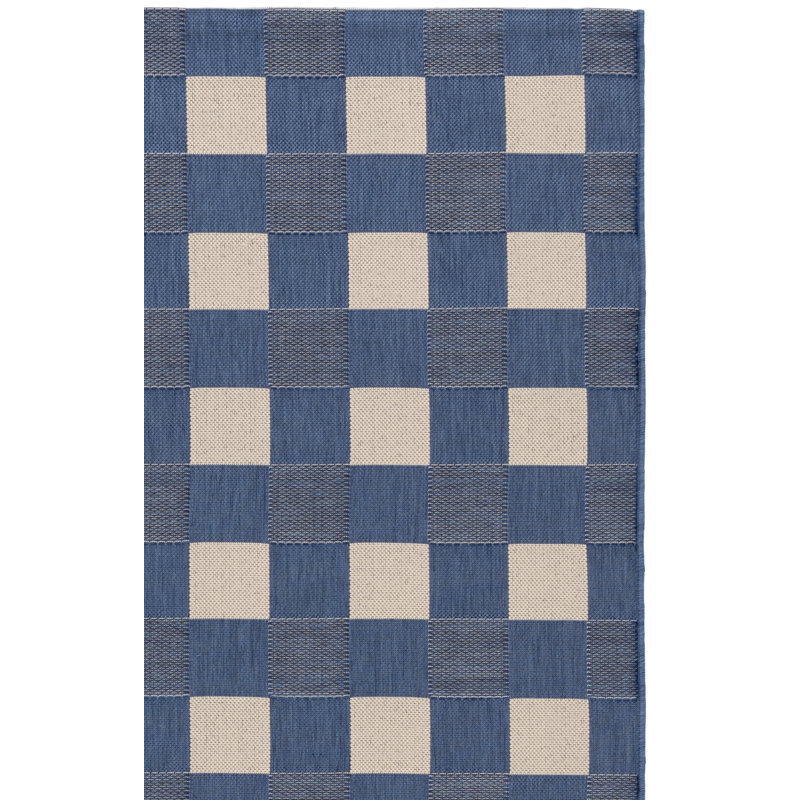 Courtyard 6443 Geometric Indoor/Outdoor Area Rug, Rectangle 4' x 5'7"