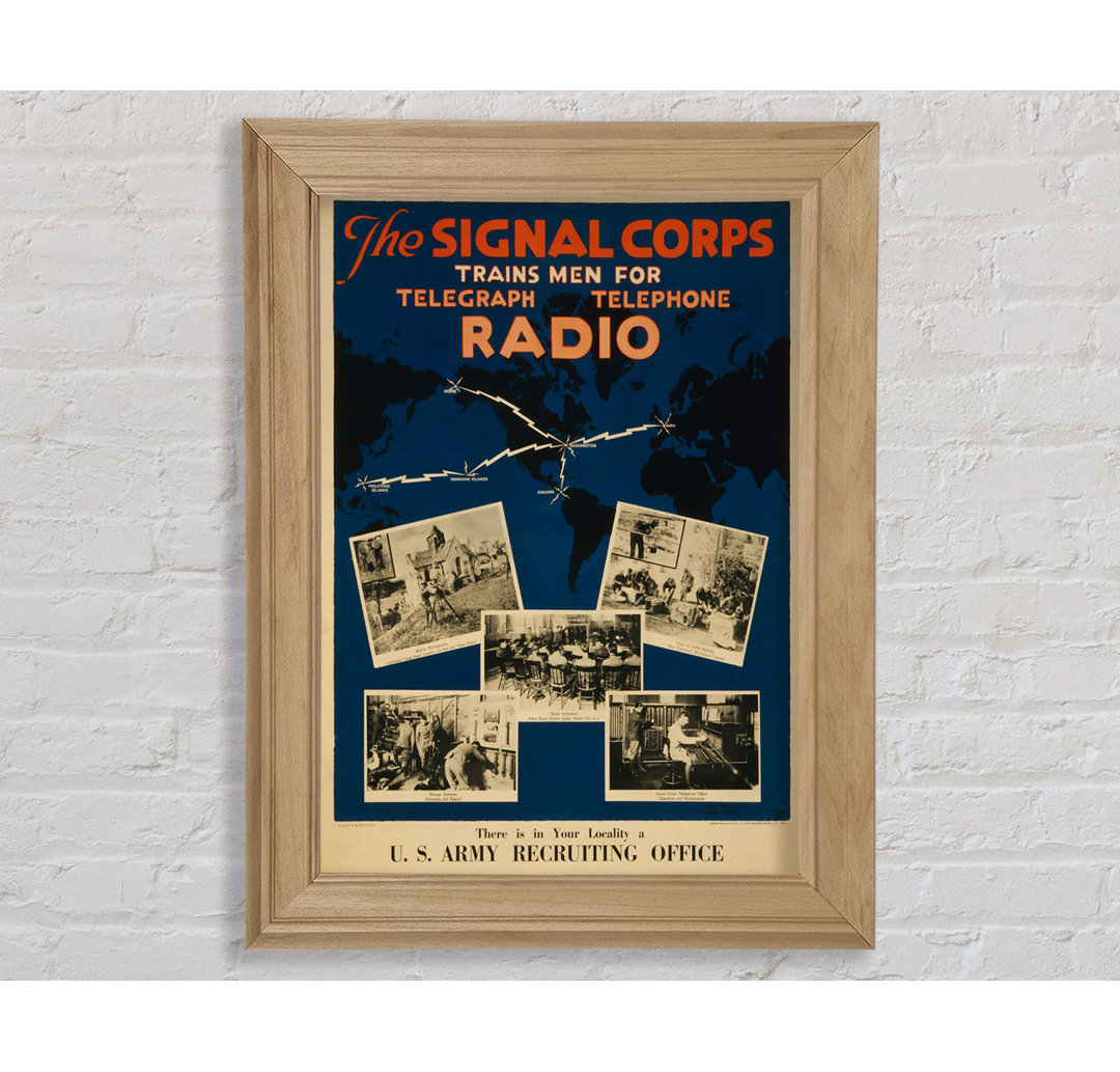 Join The Signal Corps - Einzelne Bilderrahmen Kunstdrucke