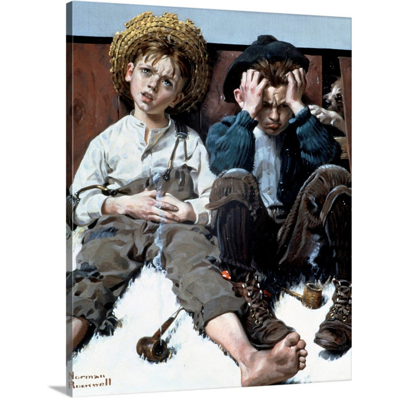 Norman Rockwell Retribution! Toile, art mural, Toile tendue, H 14 po x l 11 po x P 1,25 po